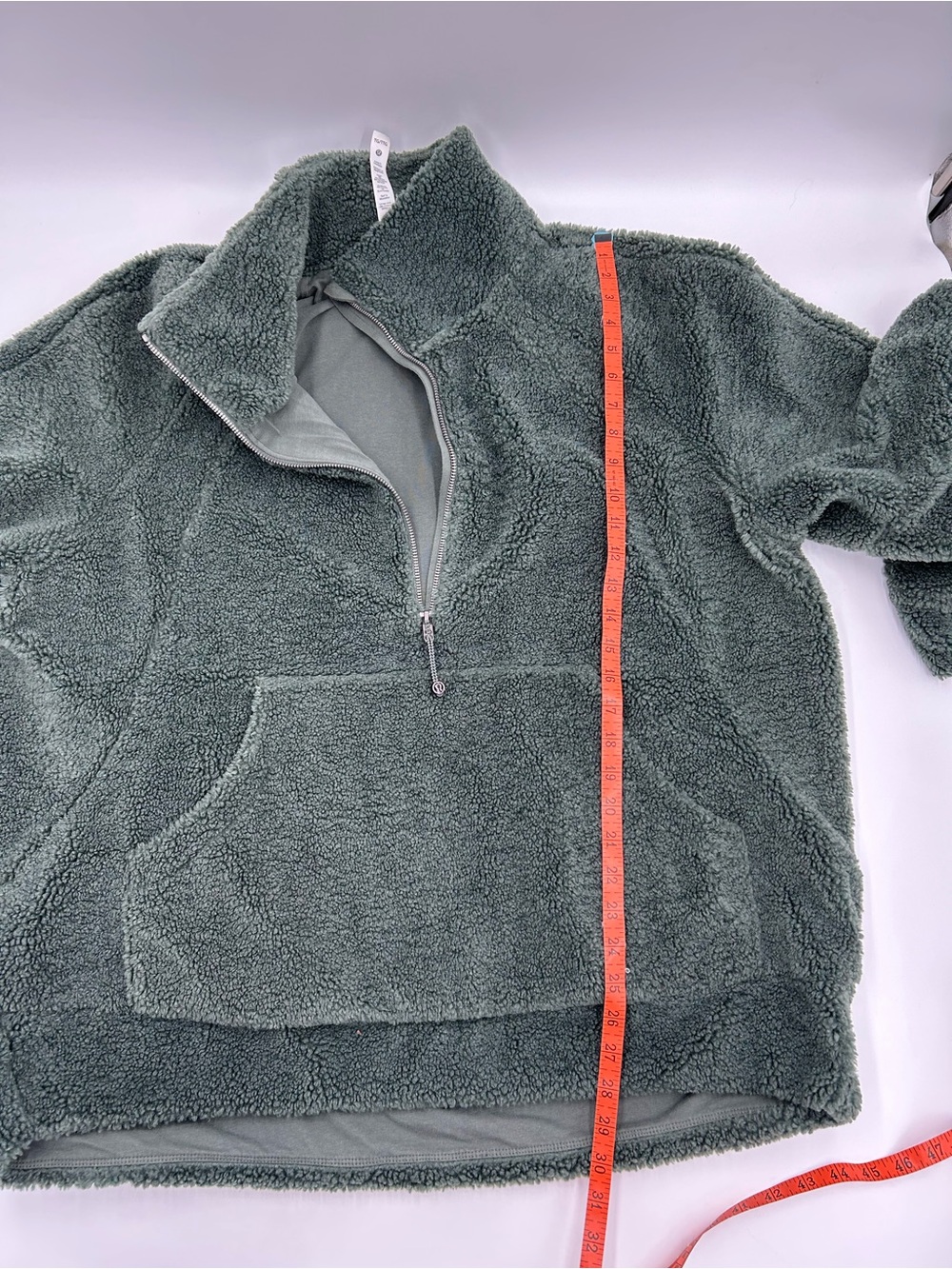 Lululemon Scuba Oversized Funnel-Neck Sherpa Half-Zip Dark Forest XL/XXL - Picture 6 of 7